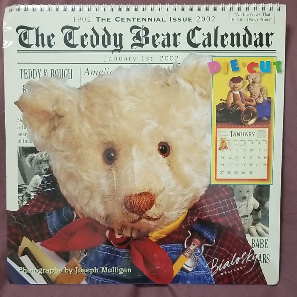Vintage Teddy Bear Calendar 2002